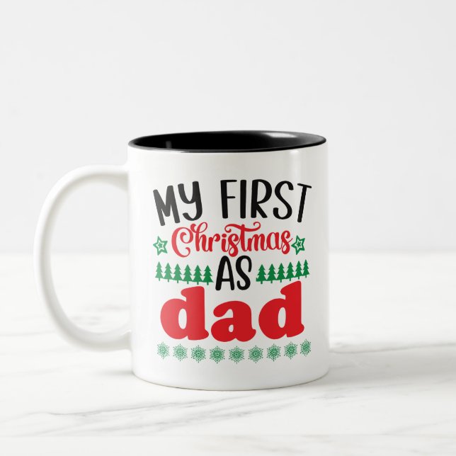 Tasse 2 Couleurs Mon premier Noël comme papa (Gauche)