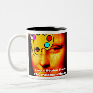 Tasse 2 Couleurs mona lisa painting