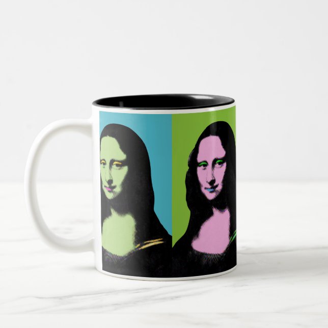 Tasse 2 Couleurs Mona Lisa - Style Pop Art (Gauche)