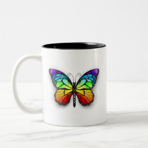 Tasse 2 Couleurs Monarque papillon arc-en-ciel