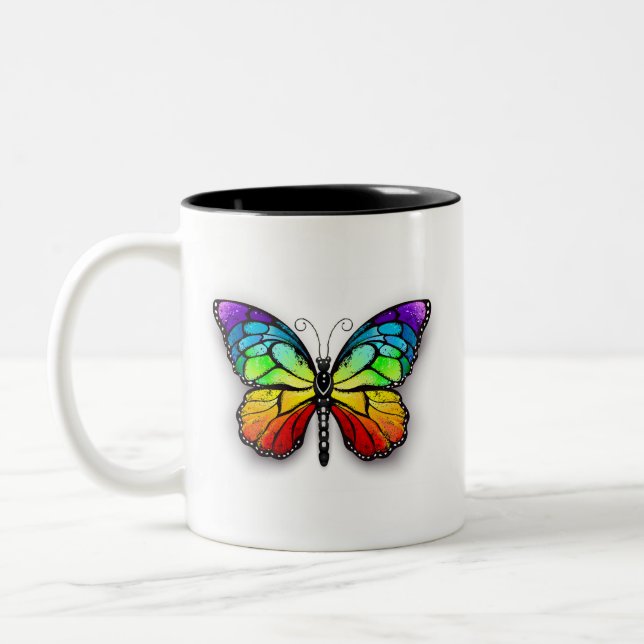 Tasse 2 Couleurs Monarque papillon arc-en-ciel (Gauche)