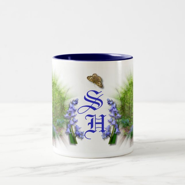 TASSE 2 COULEURS MONOGRAMME DE BLUEBELL (Centre)