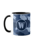 Monogramme de camouflage bleu initial