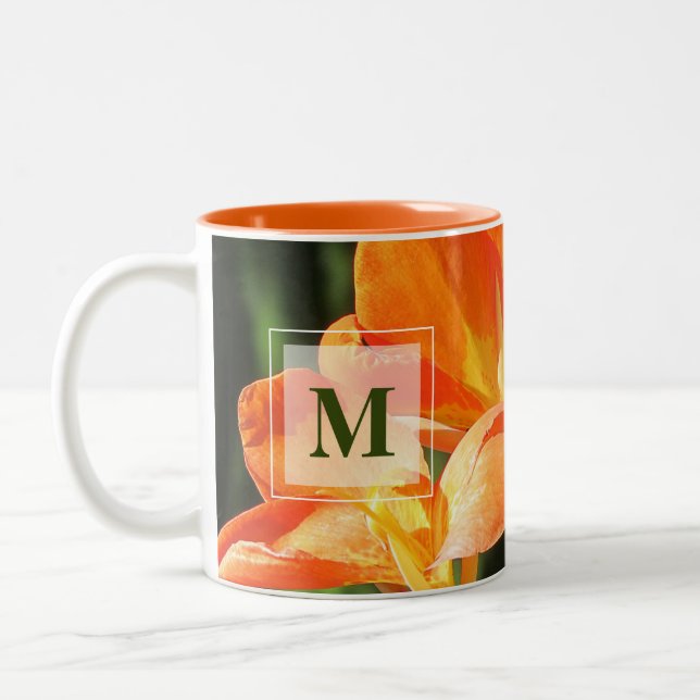 Tasse 2 Couleurs Monogramme de Lily Cana Orange (Gauche)