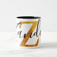 Monogramme de l'or "Z" avec le nom personnalisé