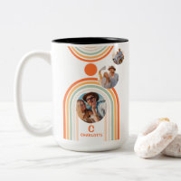 Monogramme Nom Boho Arch Multi Photo Fille tendanc