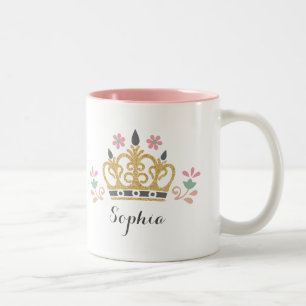 Tasse 2 Couleurs Monogramme Parties scintillant