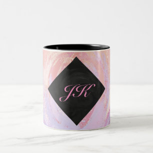 Tasse 2 Couleurs Monogramme rose clair
