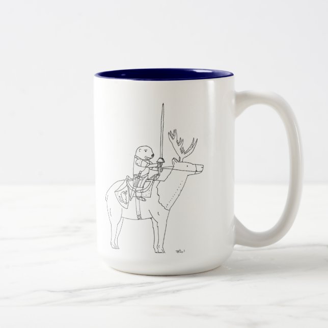Tasse 2 Couleurs Monsieur Otter le courageux (Droit)