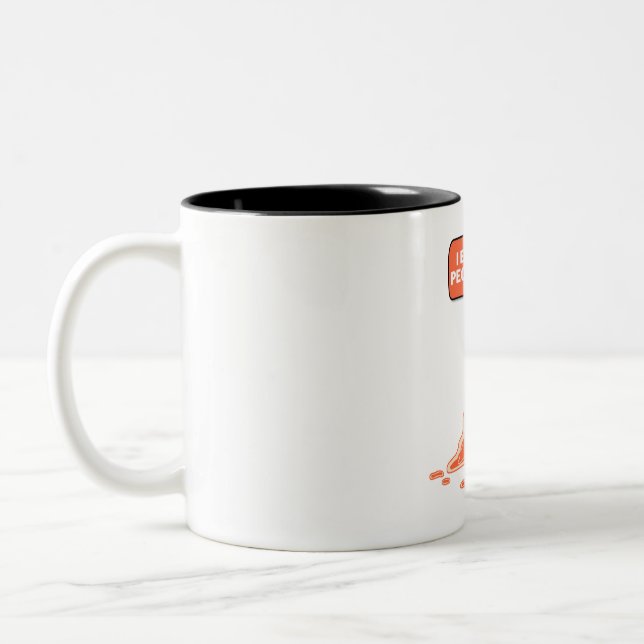 Tasse 2 Couleurs monstre, je mange des gens (Gauche)