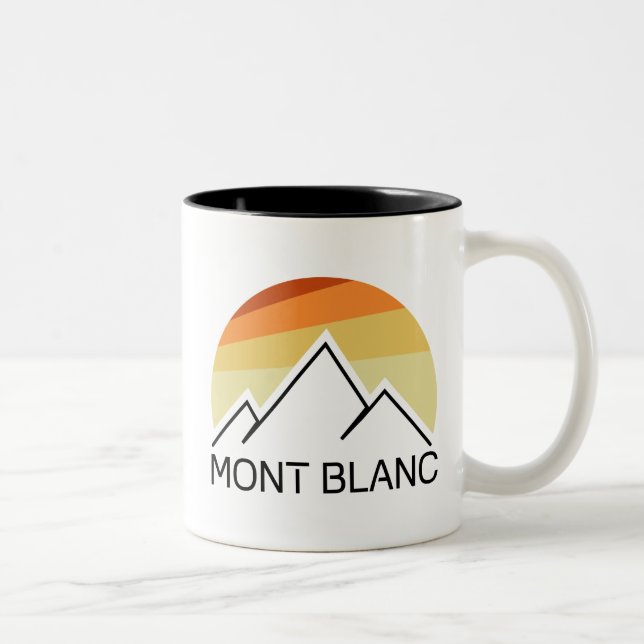 Tasse 2 Couleurs Mont Blanc France Rétro (Droit)