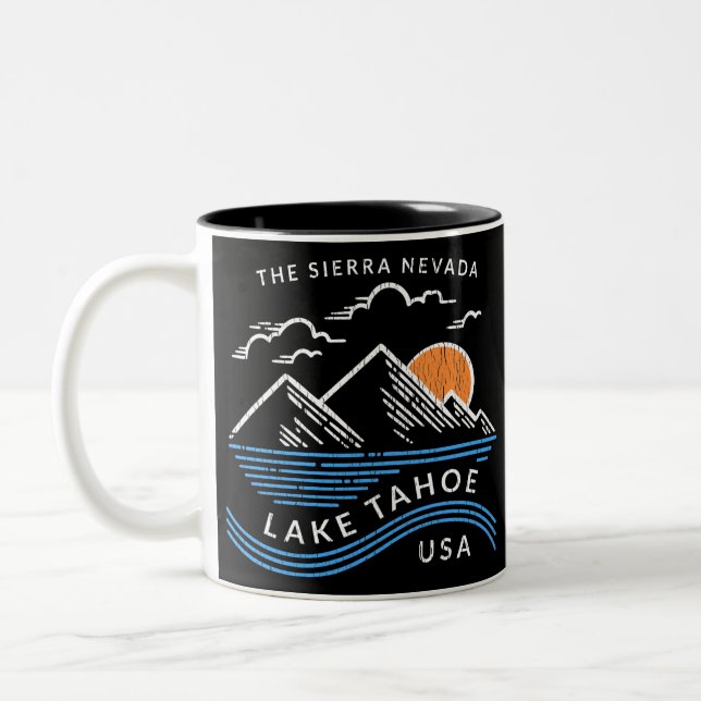 Tasse 2 Couleurs Mont du lac Tahoe Sierra Nevada (Gauche)