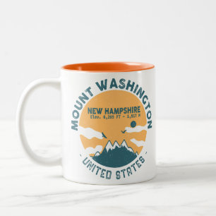 Tasse 2 Couleurs Mont Washington New Hampshire - Retro Vintage
