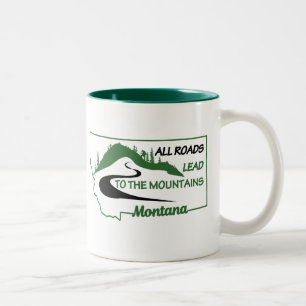 Tasse 2 Couleurs Montana Toutes les routes mènent aux montagnes