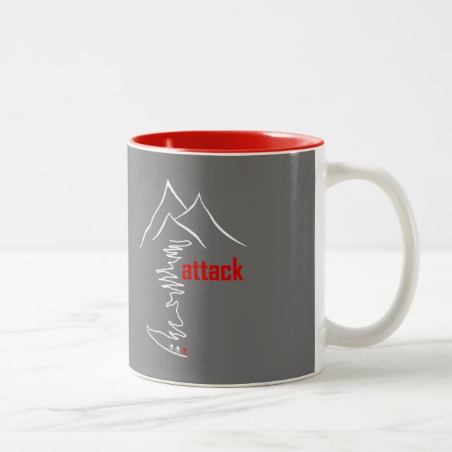 Tasse 2 Couleurs Montée en vélo, Attaque (Droit)