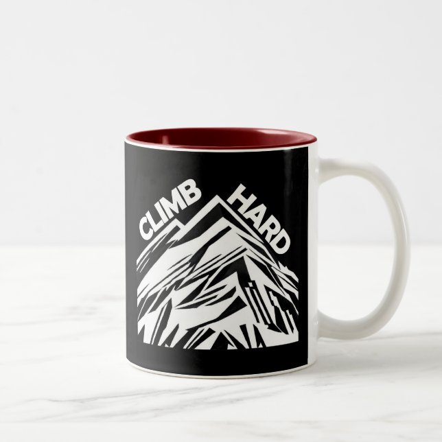 Tasse 2 Couleurs Monter l'alpinisme dur (Droit)