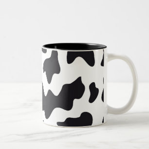 Tasse 2 Couleurs MOO Motif de vache laitière noire et blanche Impri