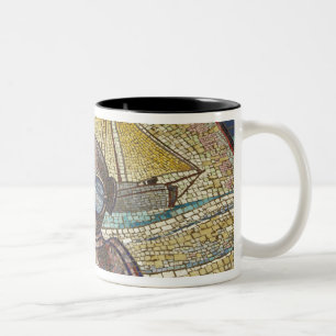 Tasse 2 Couleurs Mosaïque d'ancien casque de plongeur