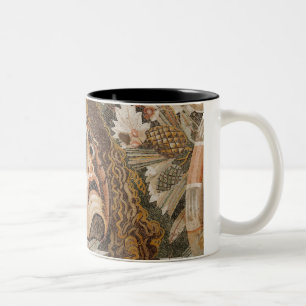 Tasse 2 Couleurs Mosaïque romaine, avec le masque, le feuille et l