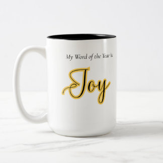 Tasse 2 Couleurs Mot de l'année - Joie