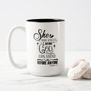 Tasse 2 Couleurs Mot d'inspiration religieuse