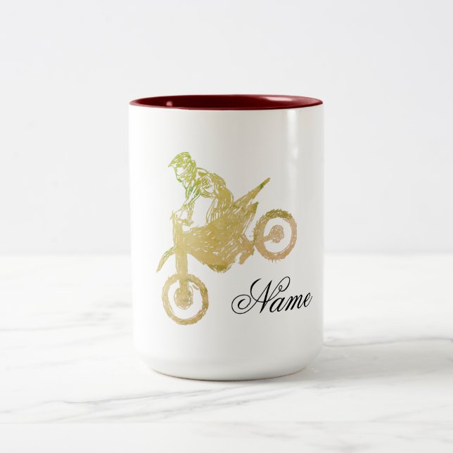Tasse 2 Couleurs Motcross hors route (Centre)