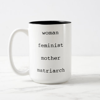 Tasse 2 Couleurs Mother's Day Feminist Black Typewriter Script