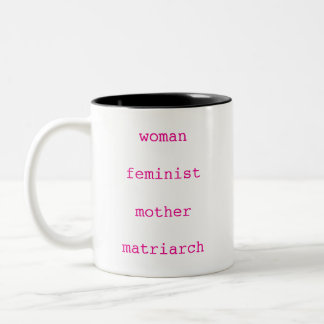 Tasse 2 Couleurs Mother's Day Feminist Hot Pink Typewriter Script