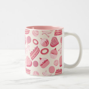 Tasse 2 Couleurs Motif 2 de chocolat et de pâtisseries