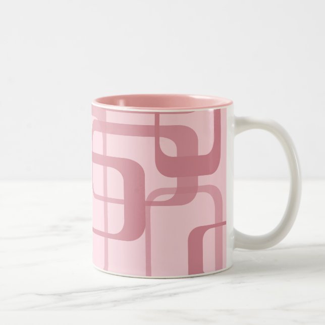 Tasse 2 Couleurs Motif Abstrait des années 70 de Pink Retro 60 (Droit)