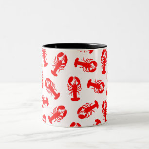 Tasse 2 Couleurs Motif animal de homard rouge mignon