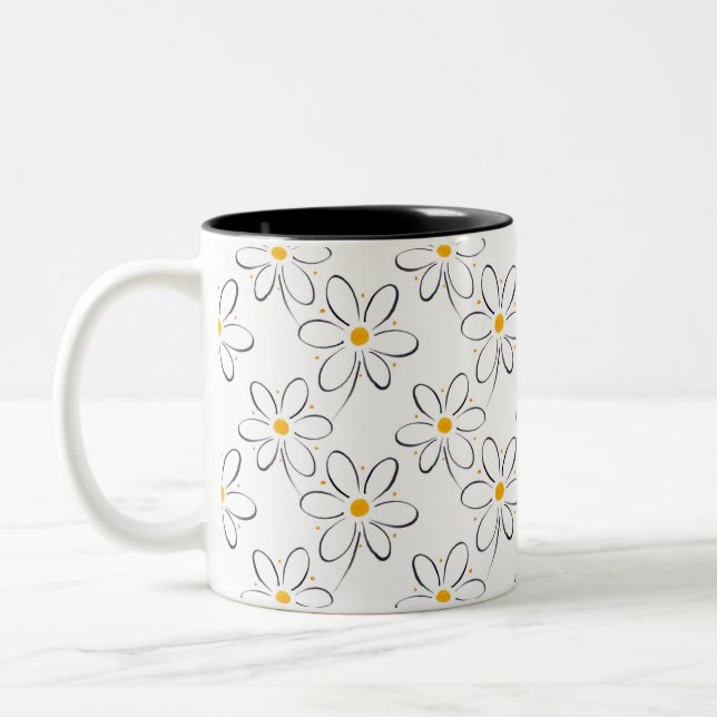 Tasse 2 Couleurs Motif blanc (Gauche)