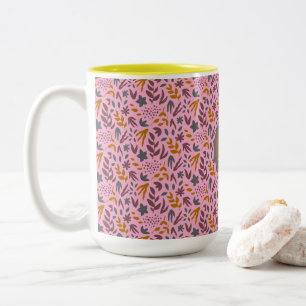 Tasse 2 Couleurs Motif Botanique Personnaliser
