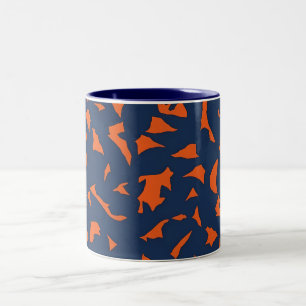 Tasse 2 Couleurs Motif Confetti Terrazzo Tendance - Bleu Nuit et B