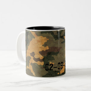 Tasse 2 Couleurs Motif de camouflage vert vintage 2020