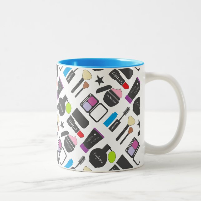 Tasse 2 Couleurs Motif de collection de maquillage funky (Droit)