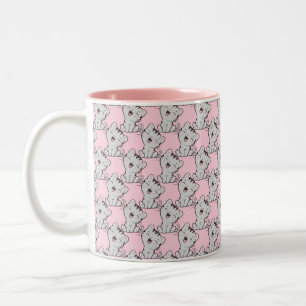Tasse 2 Couleurs Motif de dessin animé de chat tigré mignon sur fon