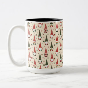 Tasse 2 Couleurs Motif de fête de gnome de Noël