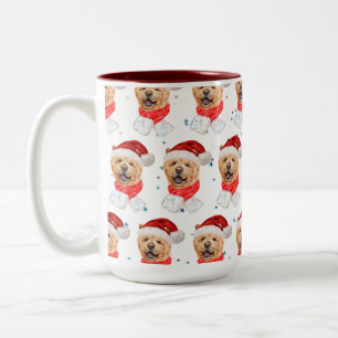Tasse 2 Couleurs Motif de Noël de chien Chow Chow mignon