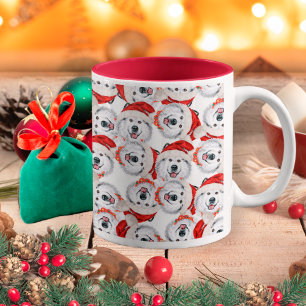 Tasse 2 Couleurs Motif de Noël drôle de Malamute d'Alaska