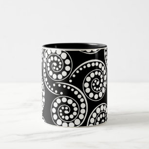 Tasse 2 Couleurs Motif de remous de Paisley moderne