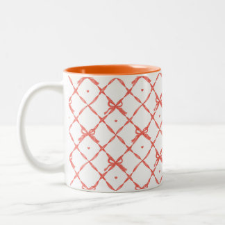 Tasse 2 Couleurs Motif de ruban de cadre Rhombus