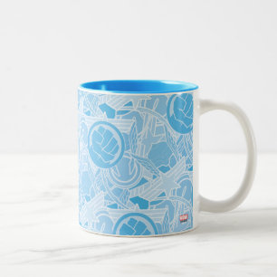 Tasse 2 Couleurs Motif de symboles des Avengers