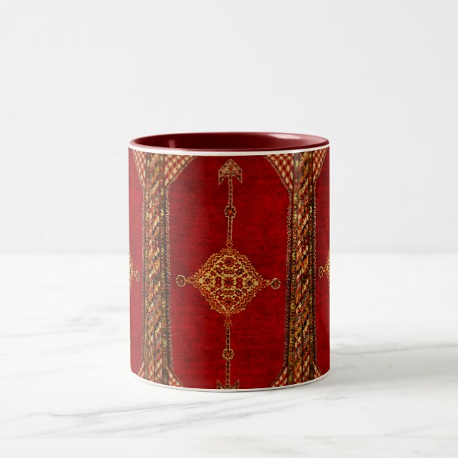 Tasse 2 Couleurs Motif de tapis persan antique (Centre)