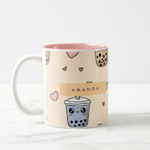 Tasse 2 Couleurs Motif de thé Boba Cute personnalisé