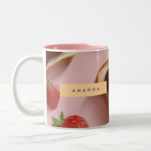 Tasse 2 Couleurs Motif de toast à l'ours mou personnalisé