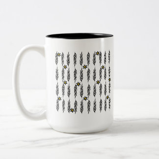 Tasse 2 Couleurs Motif floral minimal sans couture Botanique modern