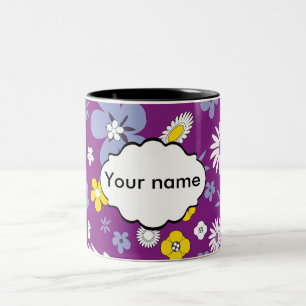 Tasse 2 Couleurs Motif floral sans couture