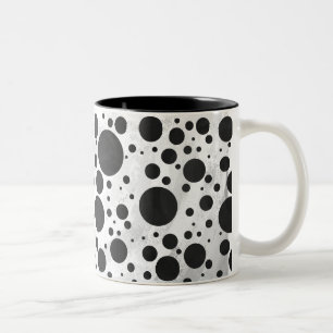 Tasse 2 Couleurs Motif Kohl Black Polka