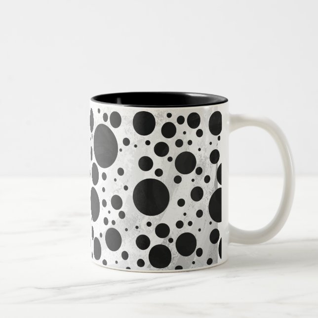 Tasse 2 Couleurs Motif Kohl Black Polka (Droit)